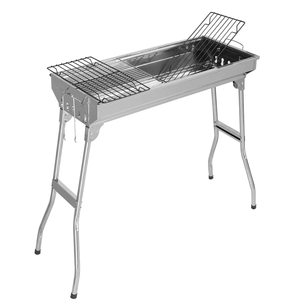 Portable Charcoal BBQ Grill 39.37 x 12.2 x 27.95 inch Q575528