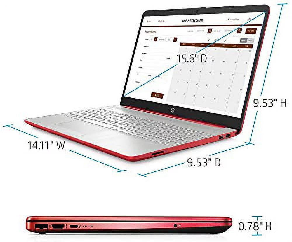 15.6" HD Laptop Intel Pentium Gold 16GB DDR4 256GB SSD Windows 11 Scarlet Red E43344