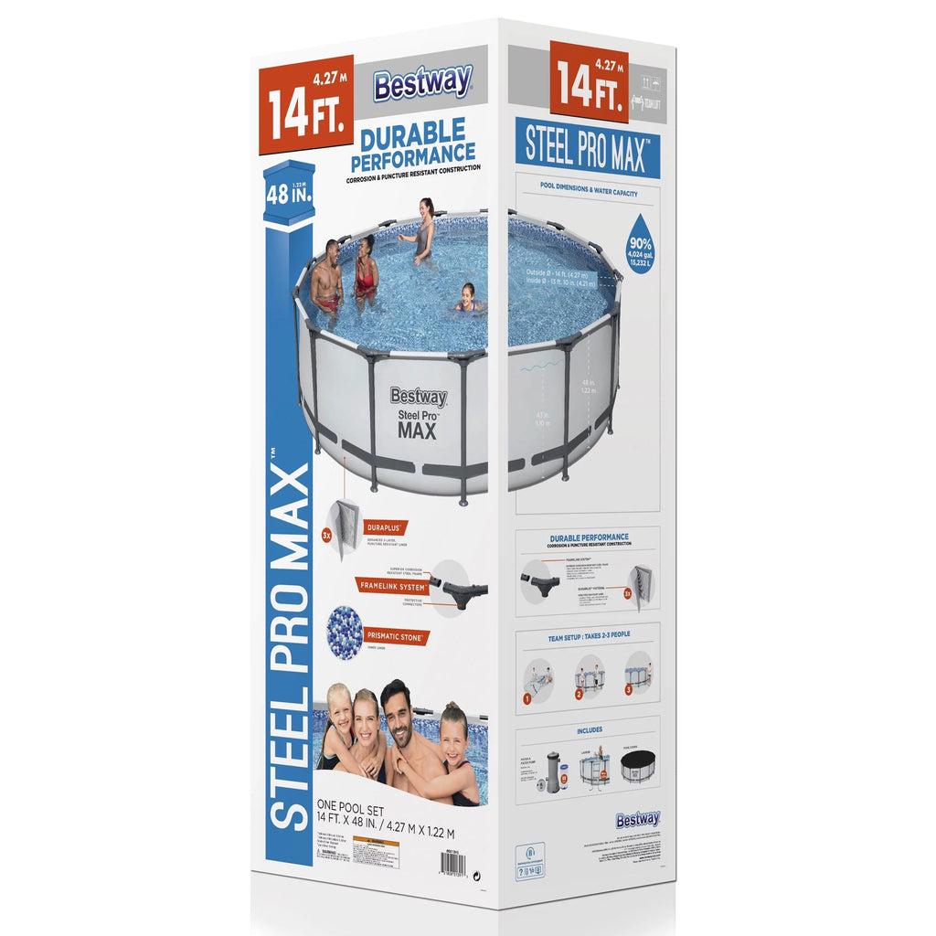 14' x 48" Round Above Ground Swimming Pool Set O12076