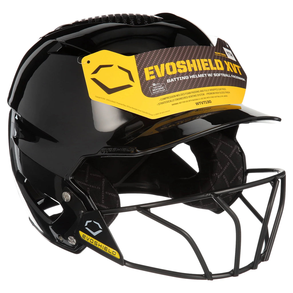 Youth Navy Gloss Finish Batting Helmet with Facemask V3458