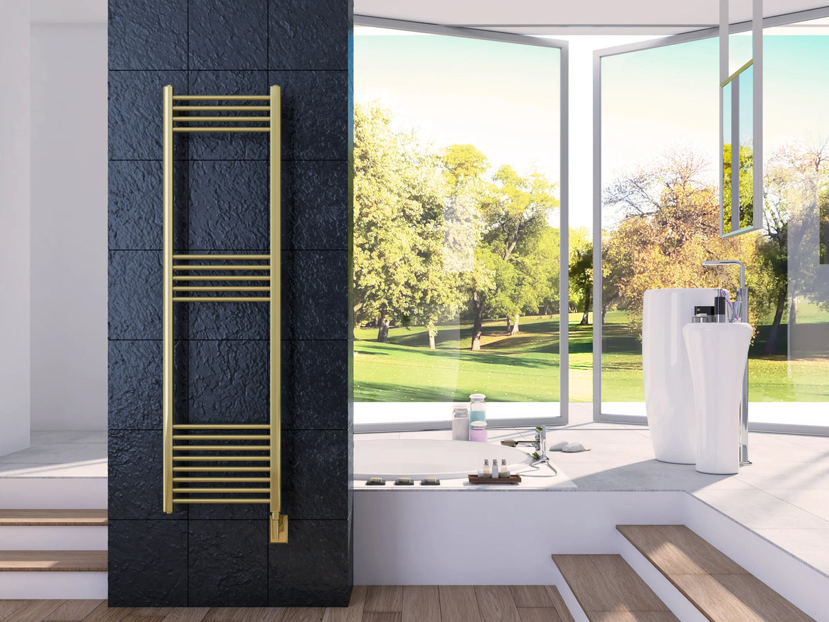 Wall Mounted Electric Towel Warmer in Gold H9765
