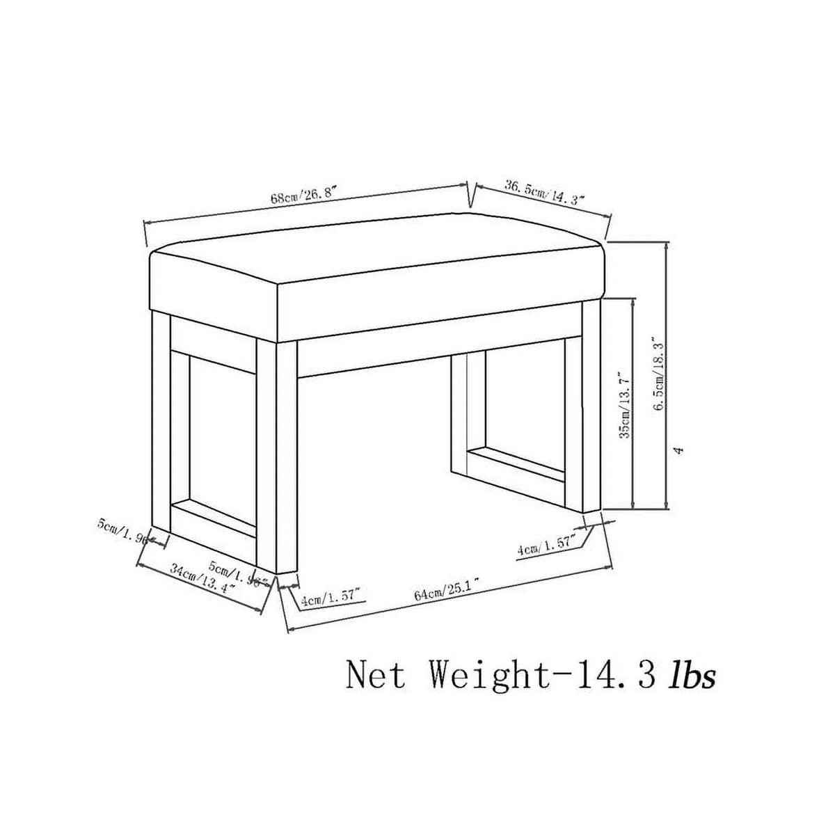 Small Gray Bench M5917