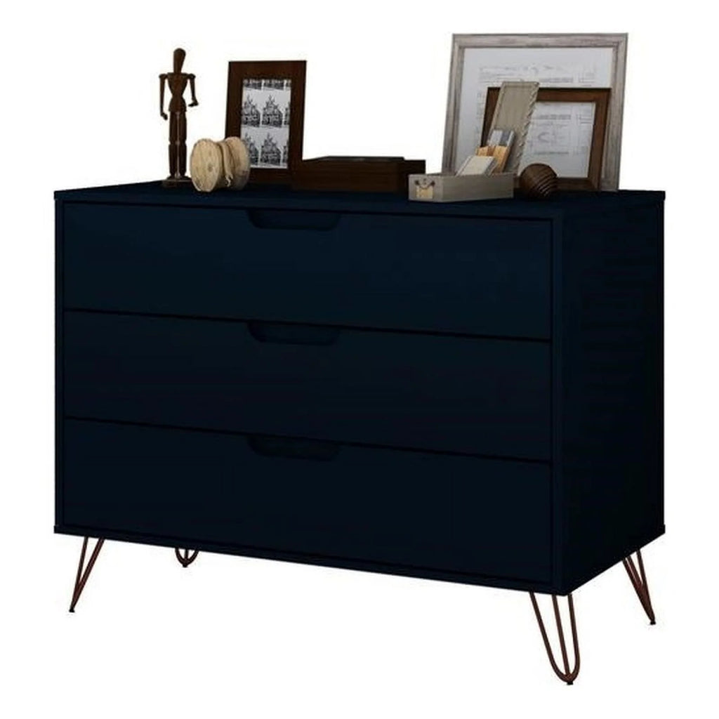 3-Drawer Mid-Century Wood Dresser F520230