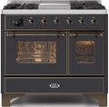 40 Dual Fuel Natural Gas Range Matte Graphite Bronze Trim G481107