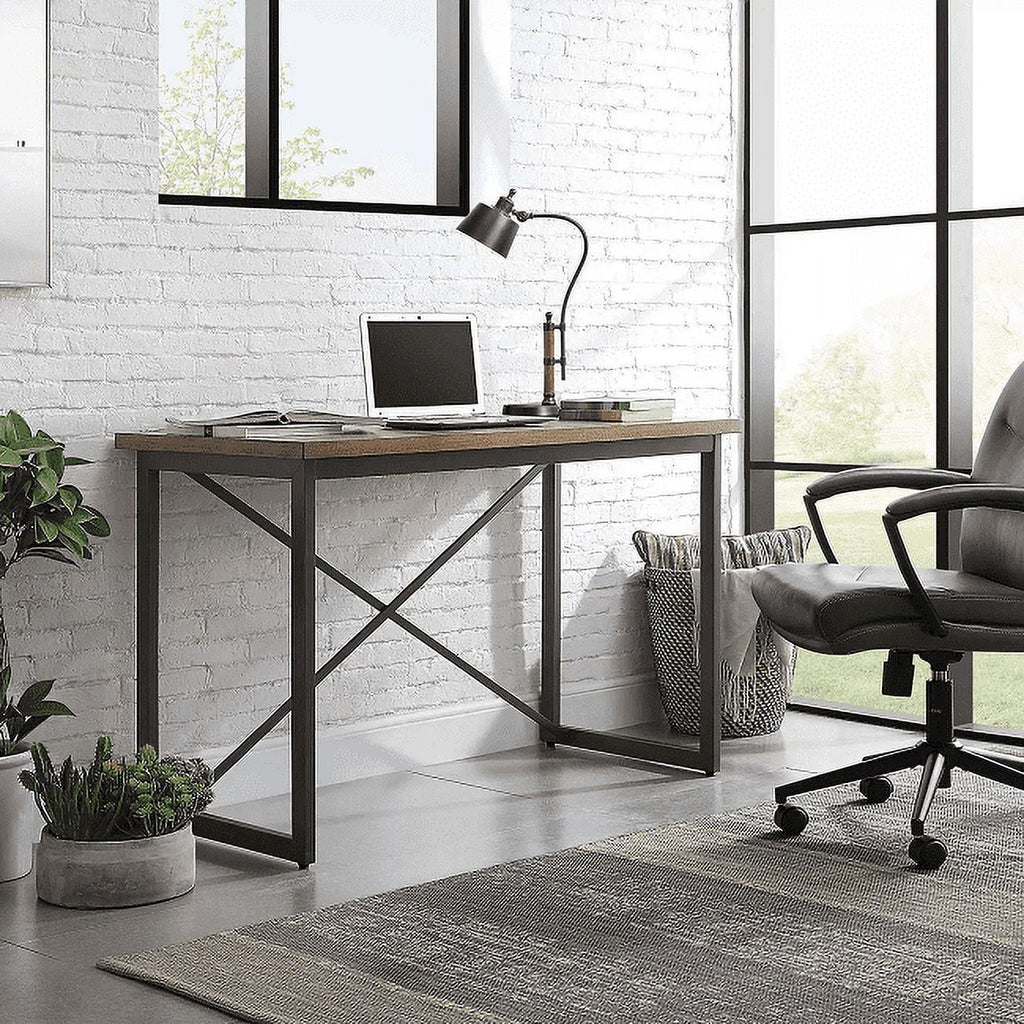 Brown Metal Frame Writing Desk L37531