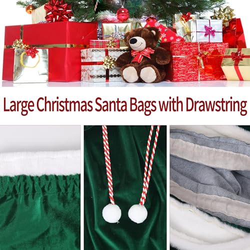 Large Red Velvet Drawstring Gift Bags G47787