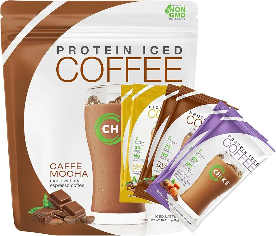 Iced Coffee Protein Bundle Sampler Pack, 20 G Protein, 3 G Sugar, Keto Friendly Gluten Free, 20 Servings N144335