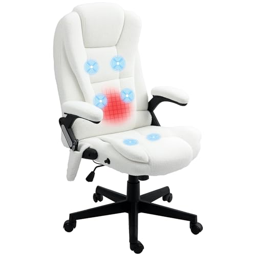 White Velvet High Back Reclining Office Chair with Remote X485327