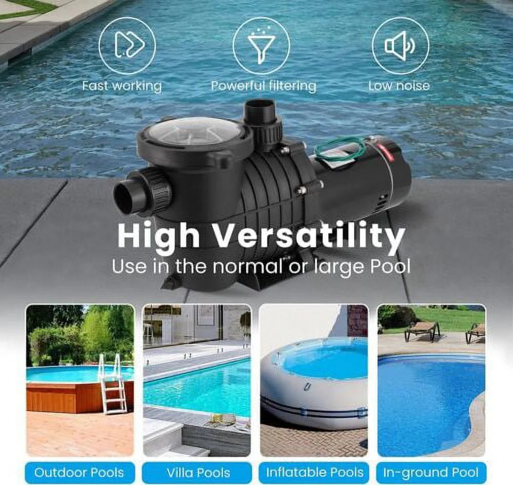2.0HP Swimming Pool Pump with Strainer Filter A6301