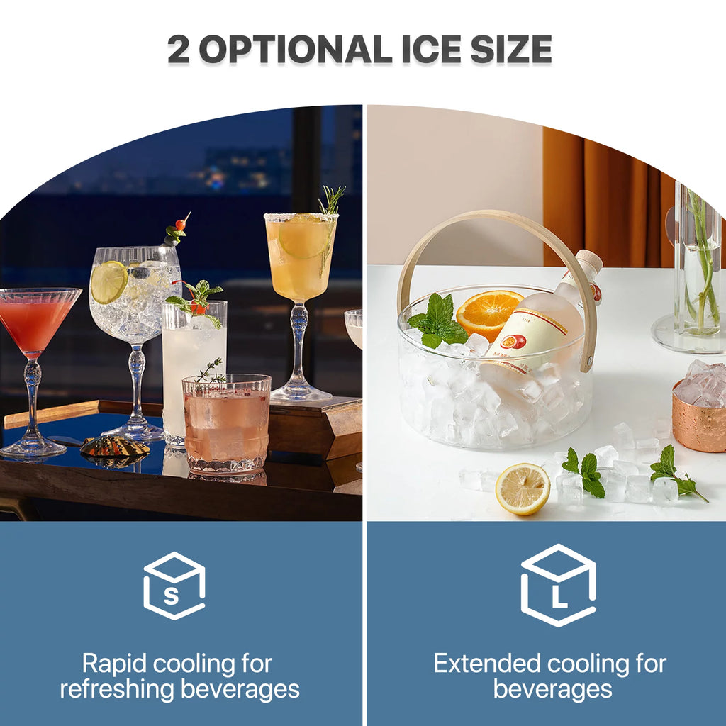 Countertop Ice Maker Machine with Basket and Scoop, Black V1187