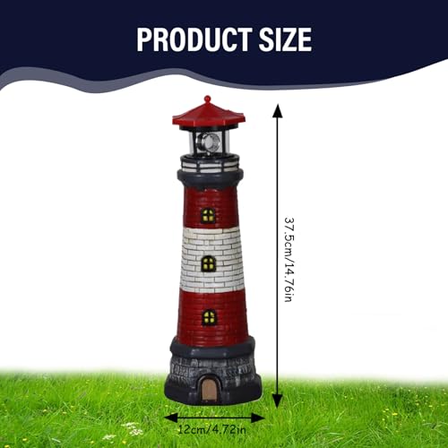 15 inch Waterproof Resin Solar Lighthouse Light J748
