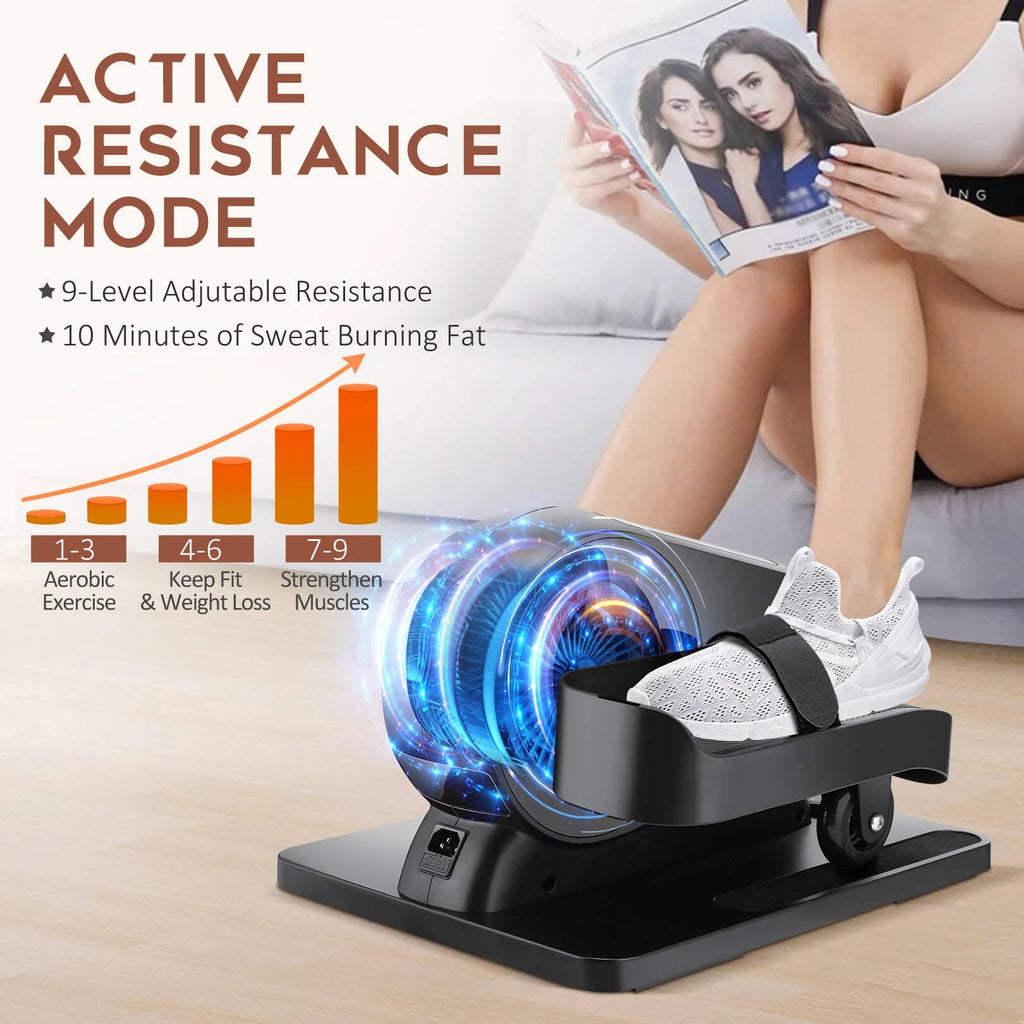 Under Desk Elliptical Machine with Remote Control, 12 Speed 9 Resistance D449594