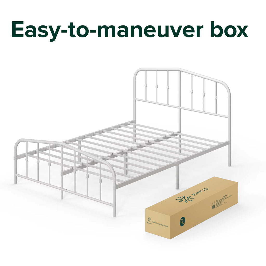 Black Queen Metal Platform Bed Frame W4241