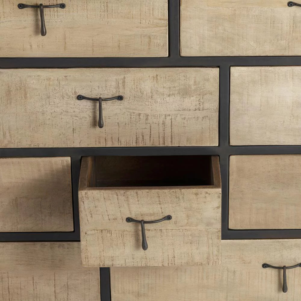 Wood & Metal Drawer Chest G863
