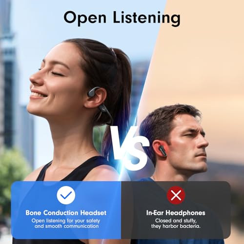 Bone Conduction Open Ear Headphones with Mic B493576