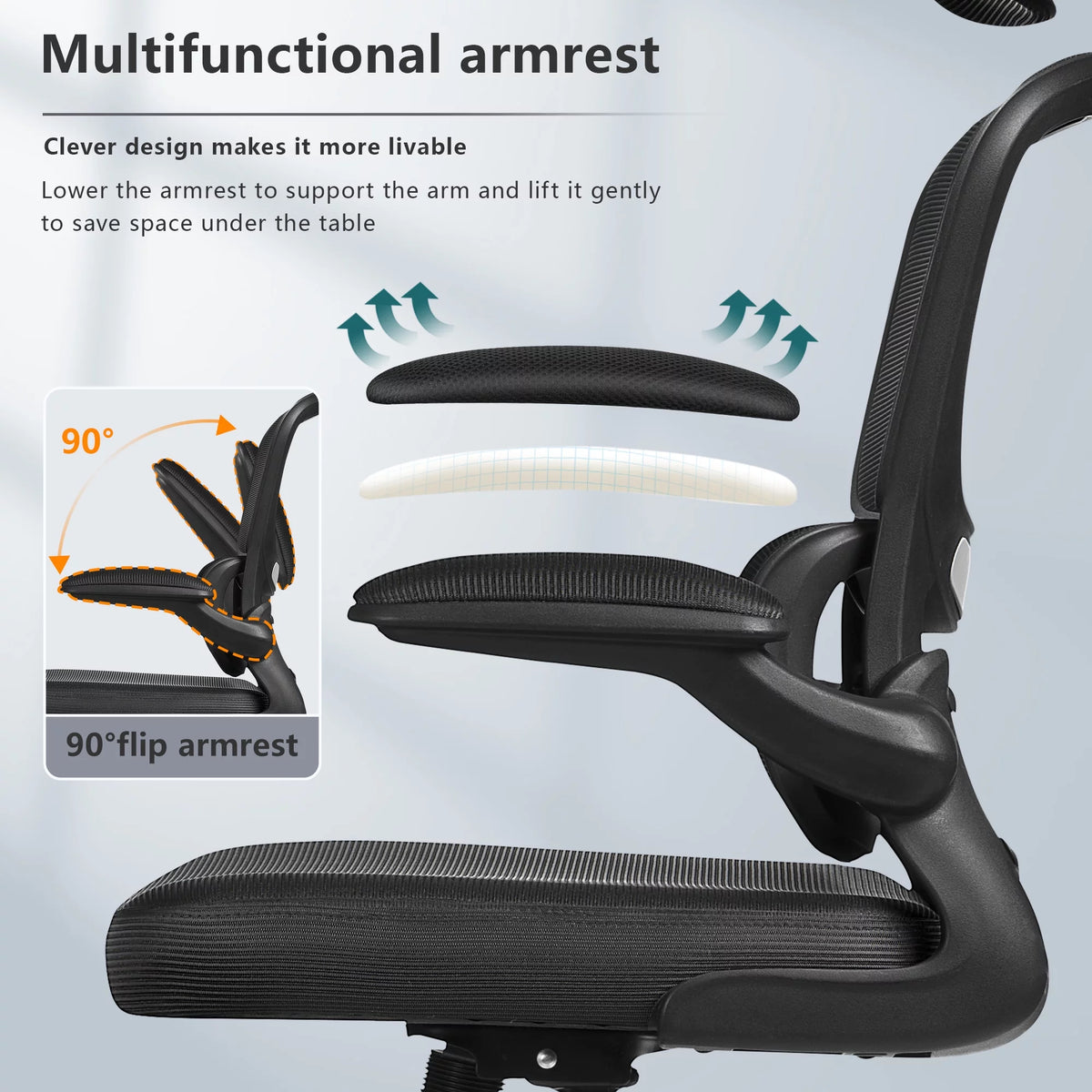 Black High Back Mesh Ergonomic Office Chair G820