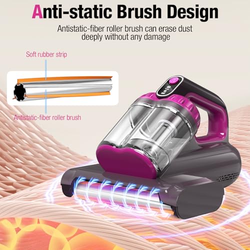 Black 17Kpa 650W Corded Mattress Vacuum Cleaner H12536
