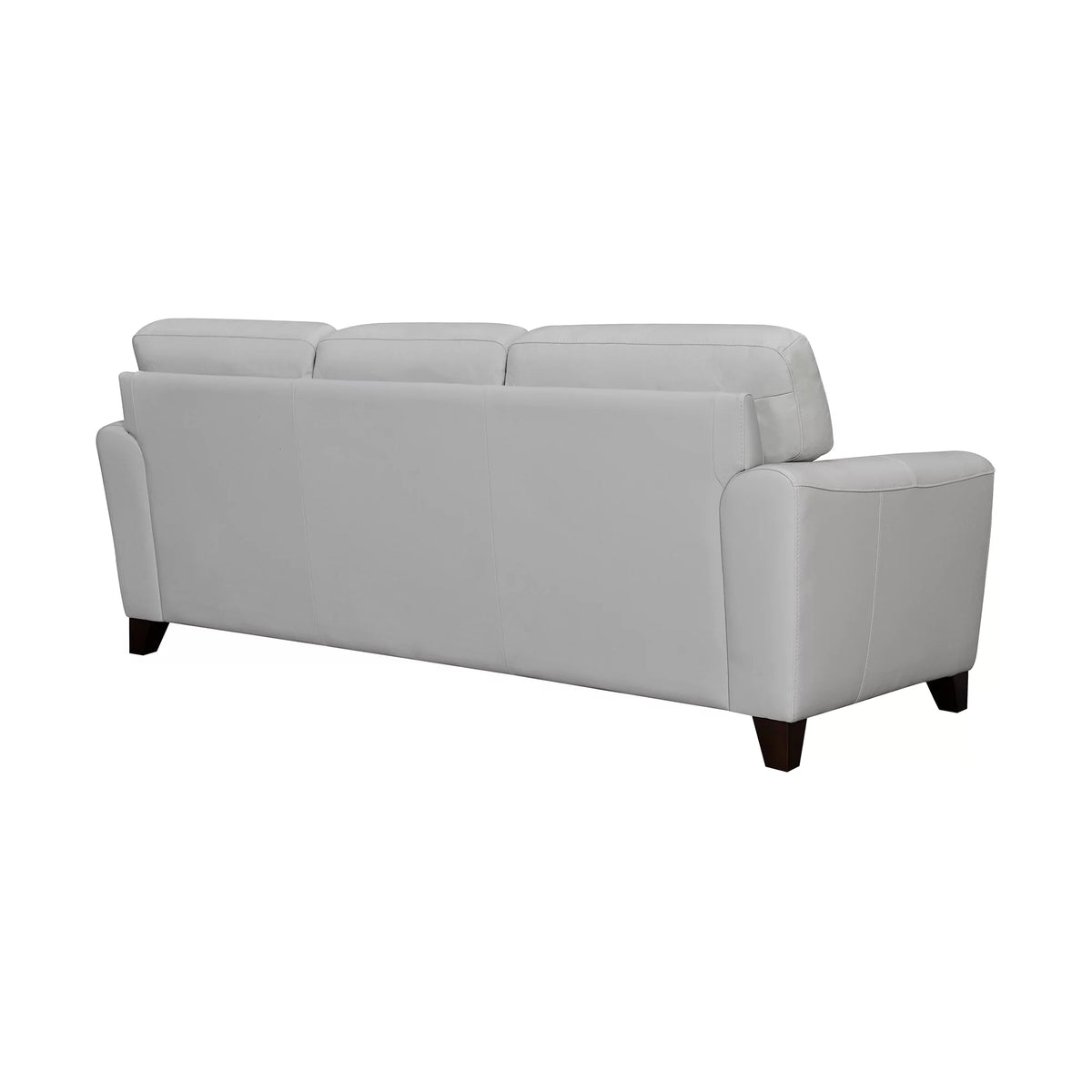 87" Dove Gray Genuine Leather Square Arm Sofa P15598