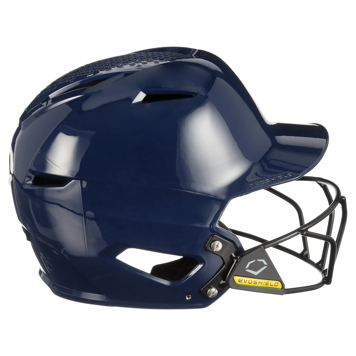 Youth Navy Gloss Finish Batting Helmet with Facemask V3458