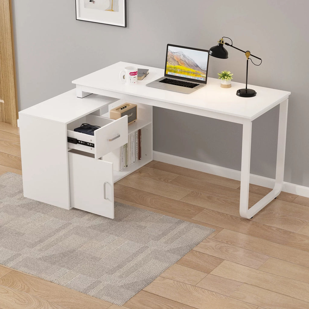 55" L Shaped Storage Computer Desk G898150