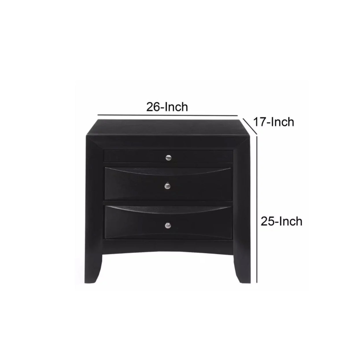 2 Drawer Wood Nightstand T30103