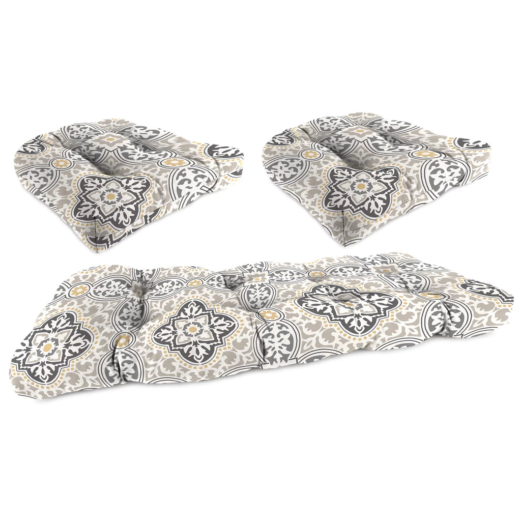 3-Piece Grey Tufted Outdoor Cushion Set G1697