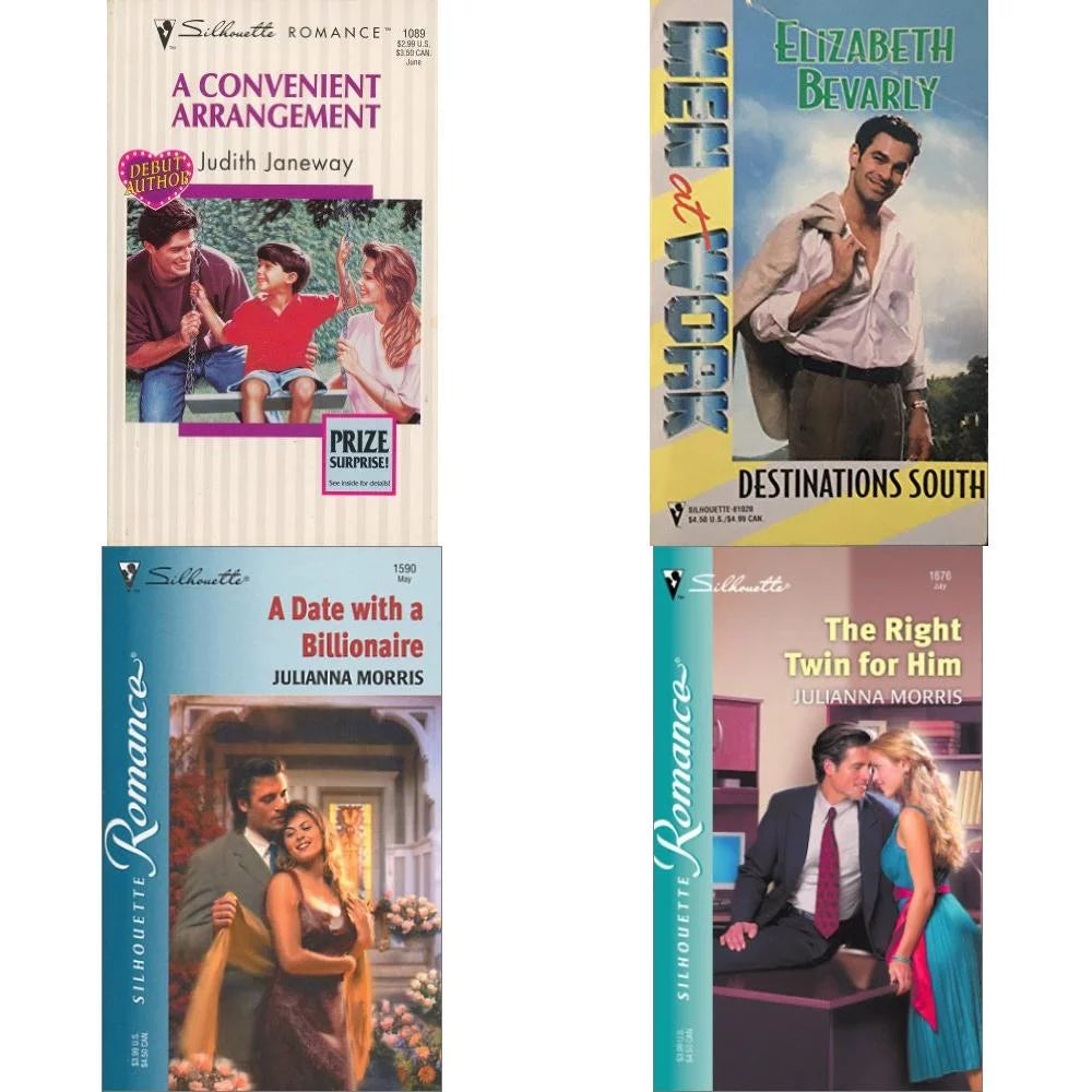 Assorted Silhouette Romance Paperback Book Bundle 4 Pack D75945