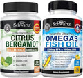 Omega 3 Fish Oil Softgels Plus 1000mg Citrus Bergamot Supplement M1322