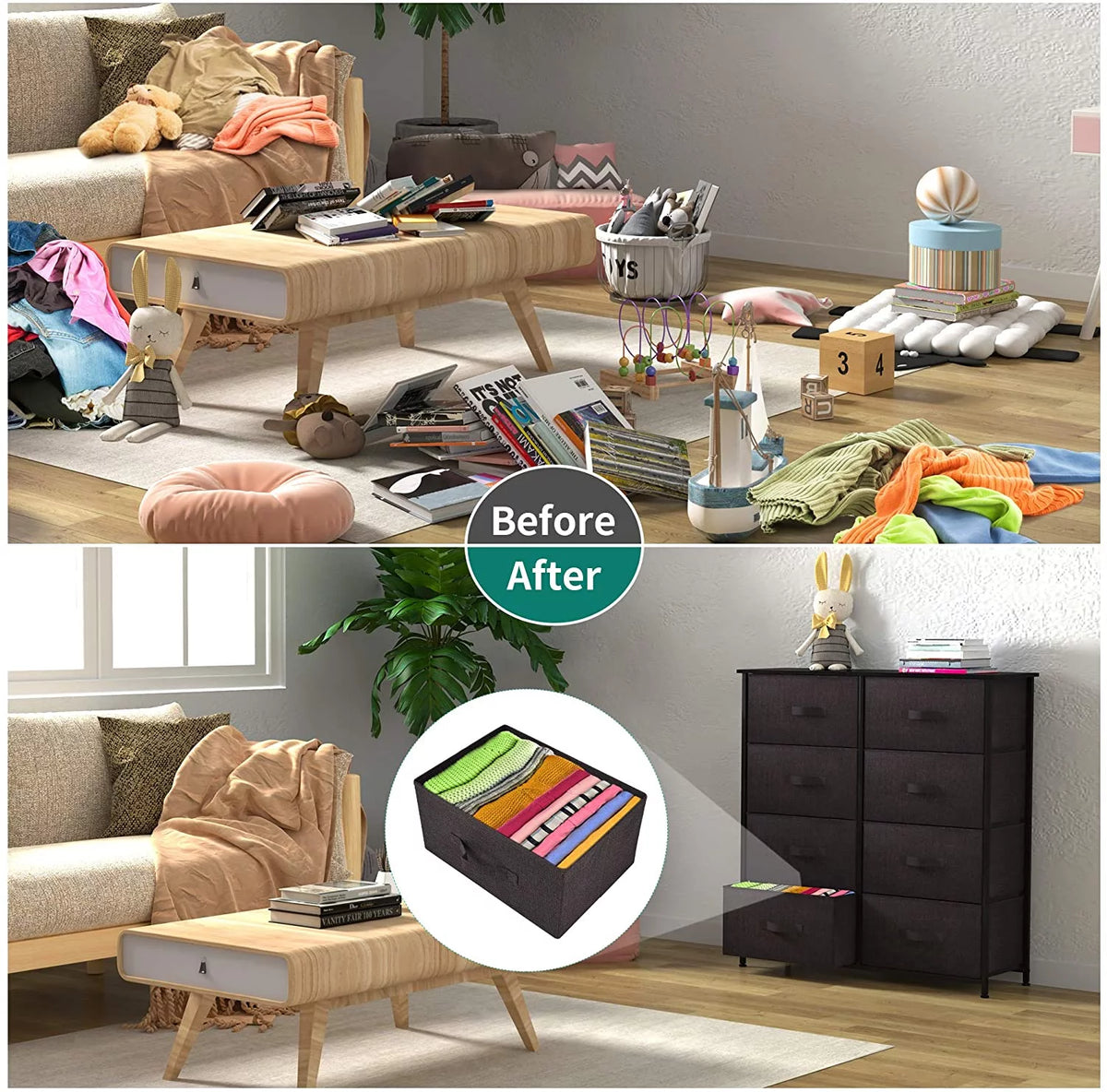 Black Gray 8 Drawer Dresser K946126
