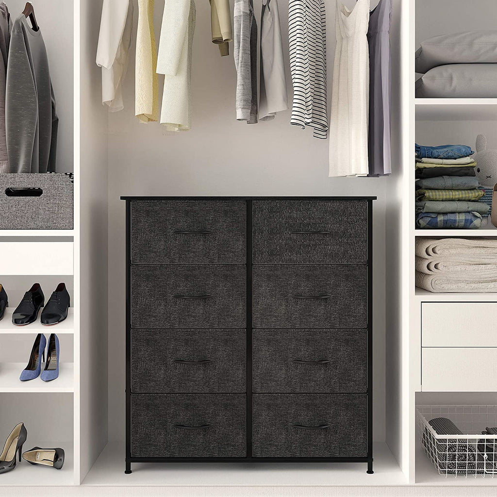 Black Gray 8 Drawer Dresser K946126