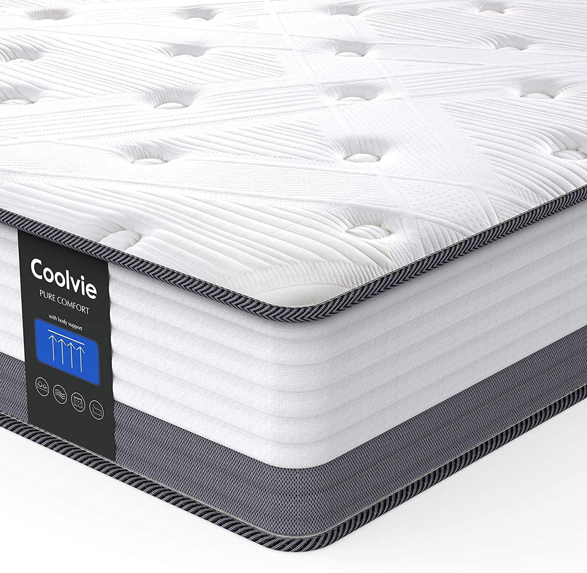 10 inch Gel Memory Foam Hybrid Twin XL Mattress H55668