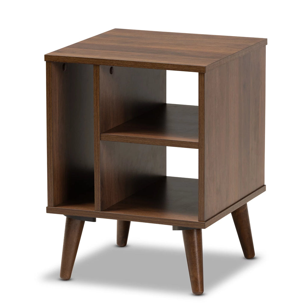 Walnut Finished Wood End Table C1540