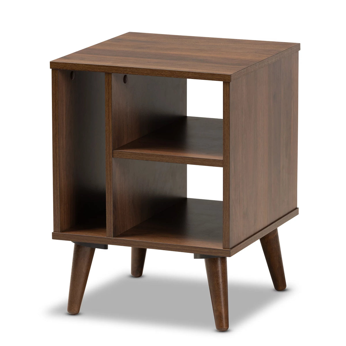 Walnut Finished Wood End Table C1540