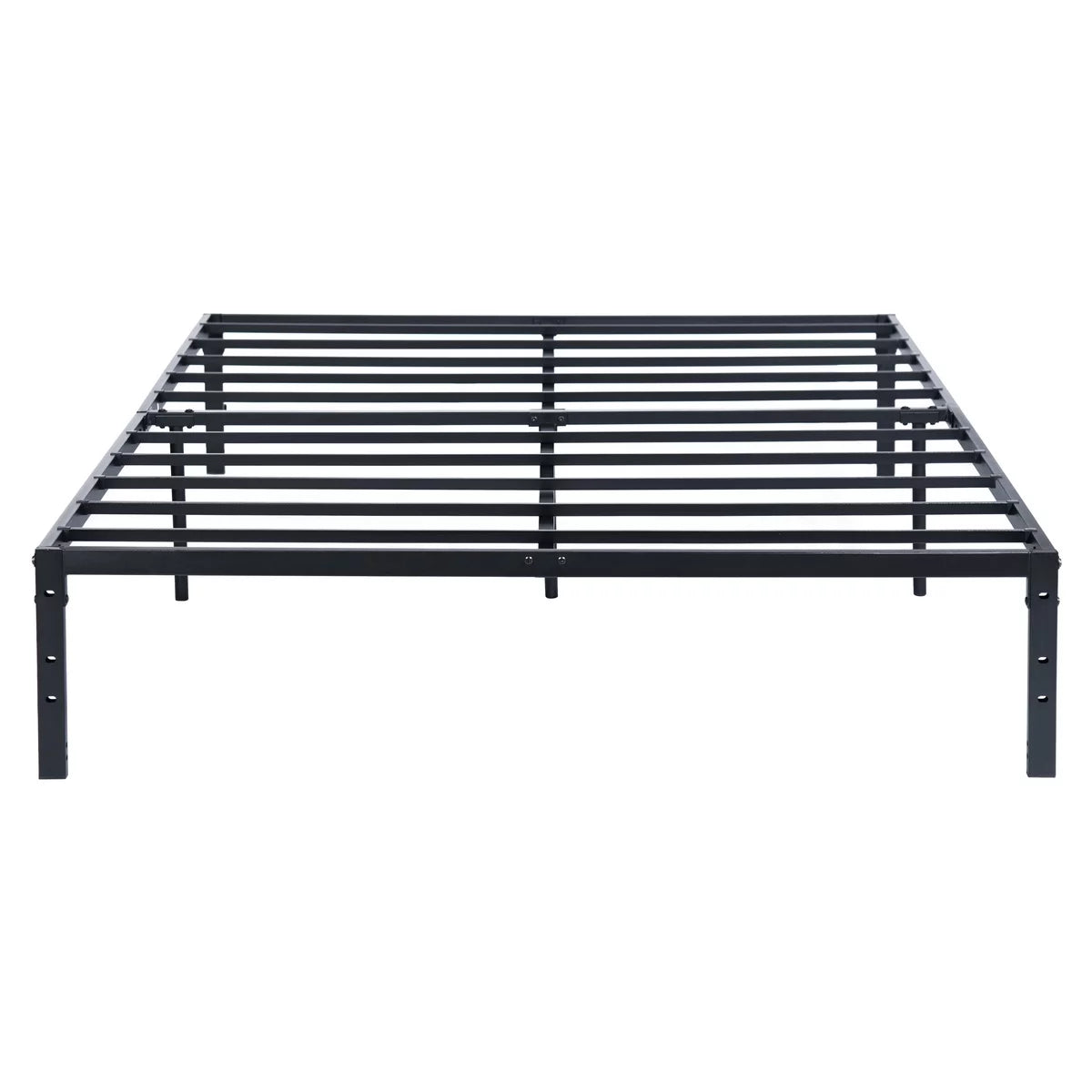Queen Size Black Metal Slat Bed Frame N634