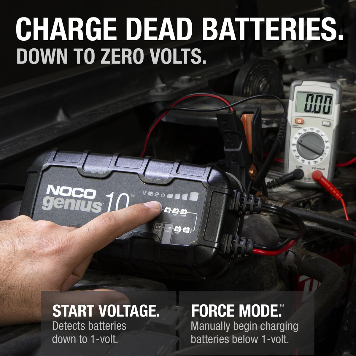 6V/12V 10A Smart Battery Charger and Maintainer N556499