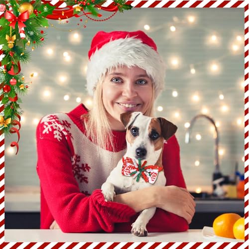 100 Pcs Adjustable Christmas Dog Bow Tie Collar N145