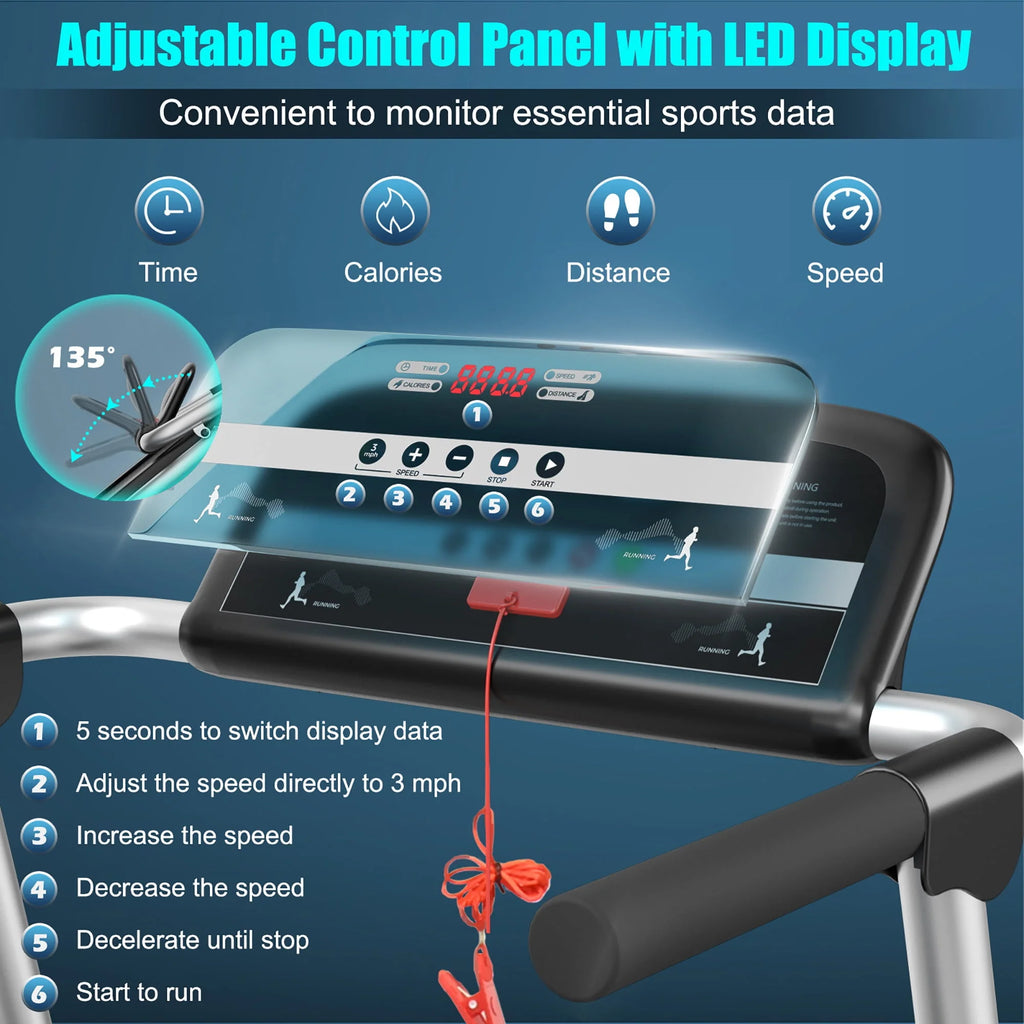 2.25HP Folding LED Treadmill R706
