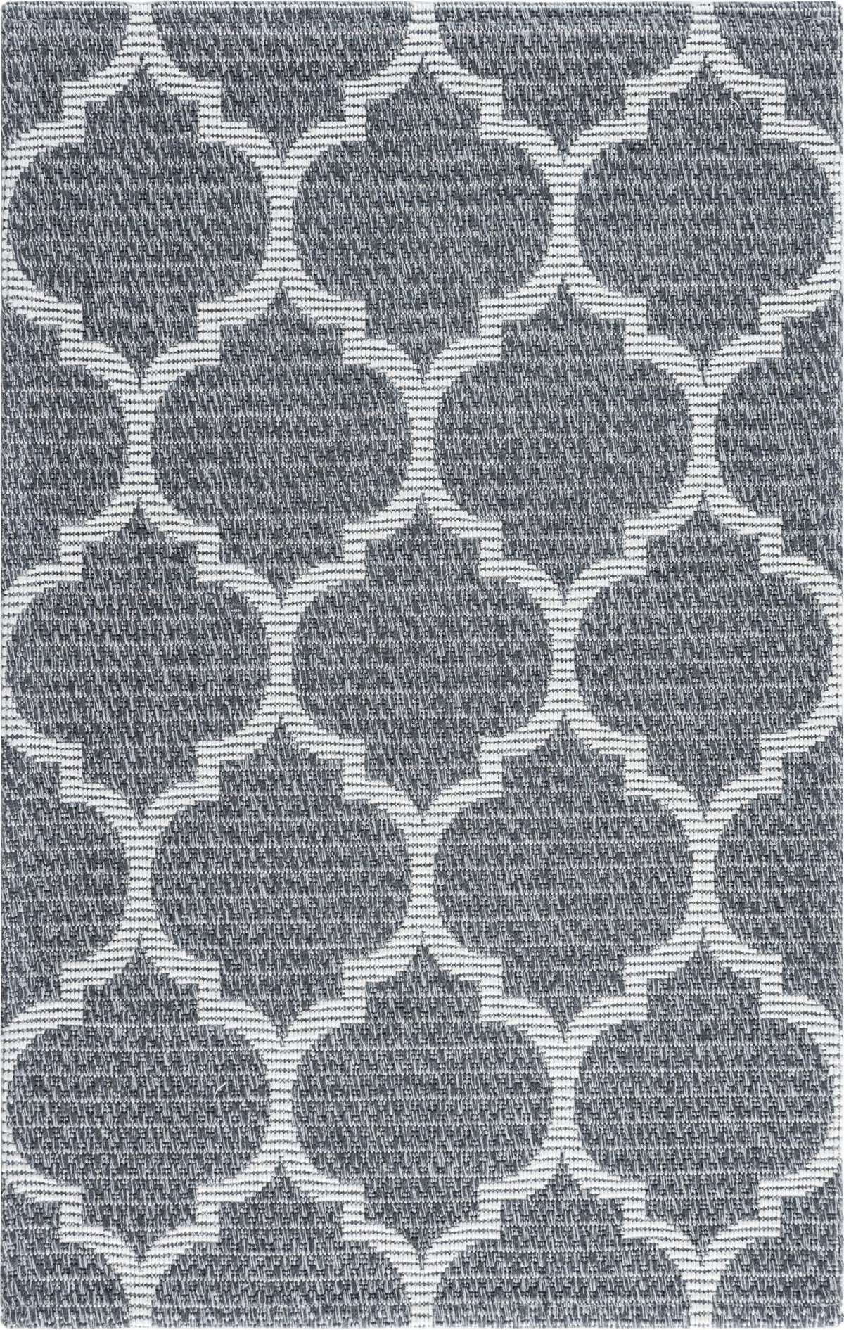 2' x 3' Dark Gray Flatweave Rug G719