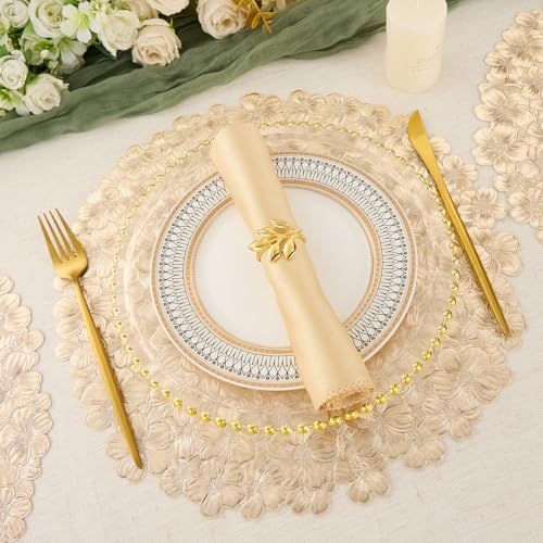 Gold Vinyl Placemats Set of 6 A529