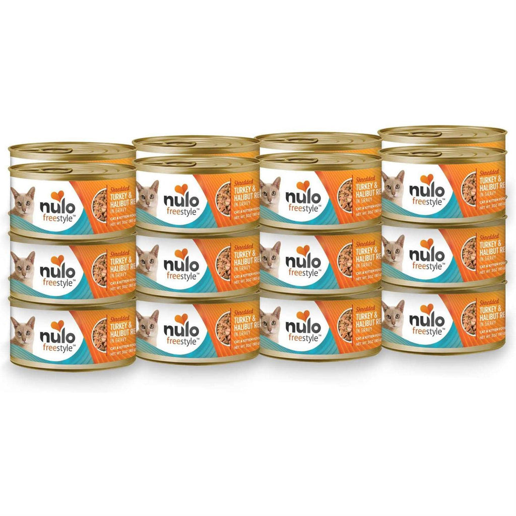 Shredded Turkey & Halibut Canned Cat Food J7078