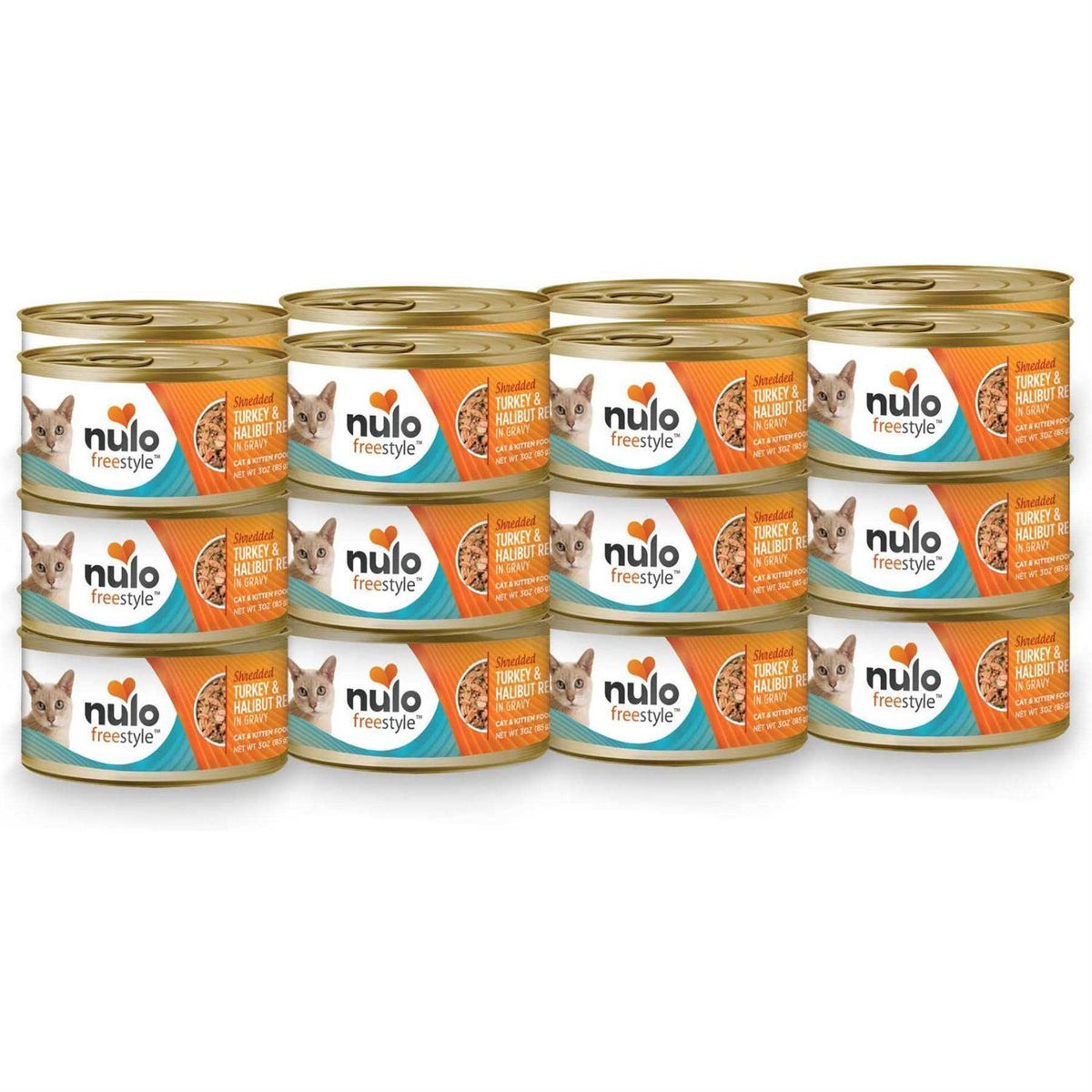 Shredded Turkey & Halibut Canned Cat Food J7078
