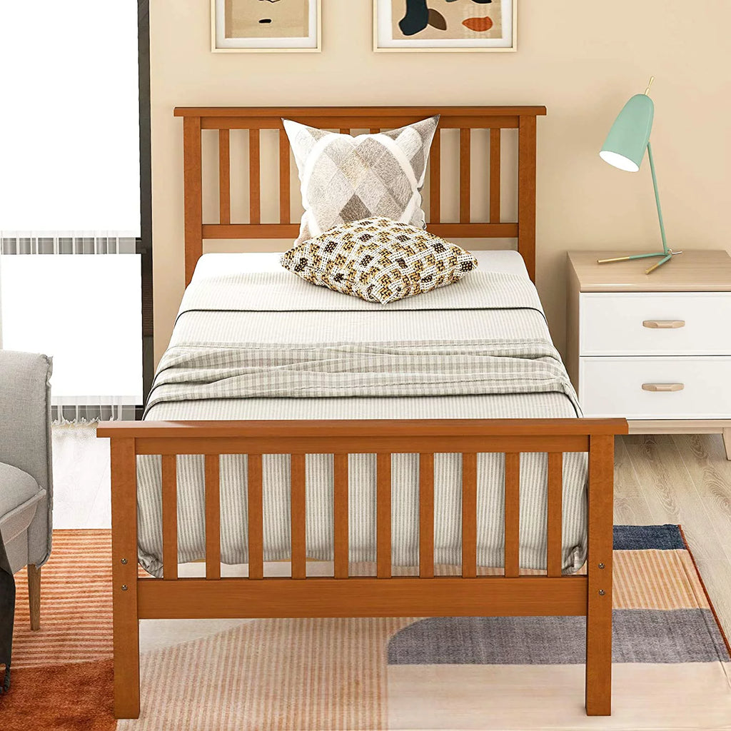 Twin Wood Platform Bed Frame V70777