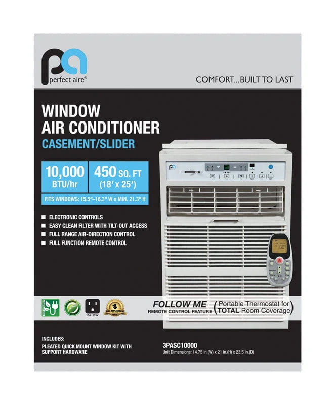 10,000 BTU 115V Slider/Casement Window Air Conditioner with Remote Control M677002