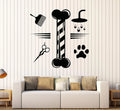 Vinyl Wall Decal Grooming Pets Beauty Salon Animals Stickers Large Decor White H872675
