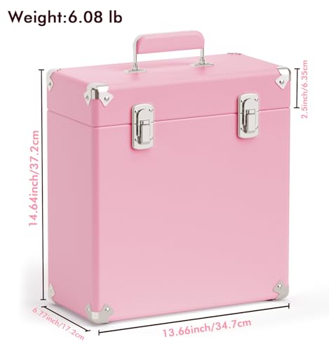 Vinyl Storage and Carrying Case Waterproof Portable Organizer Holds 50 7-12 Inch Records Z976170