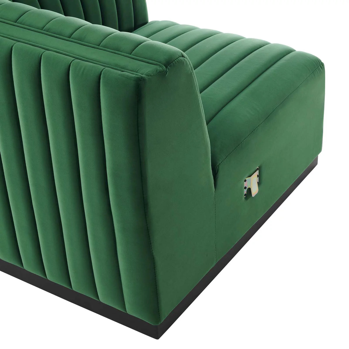 Black Emerald Velvet Right-Arm Chair A74253
