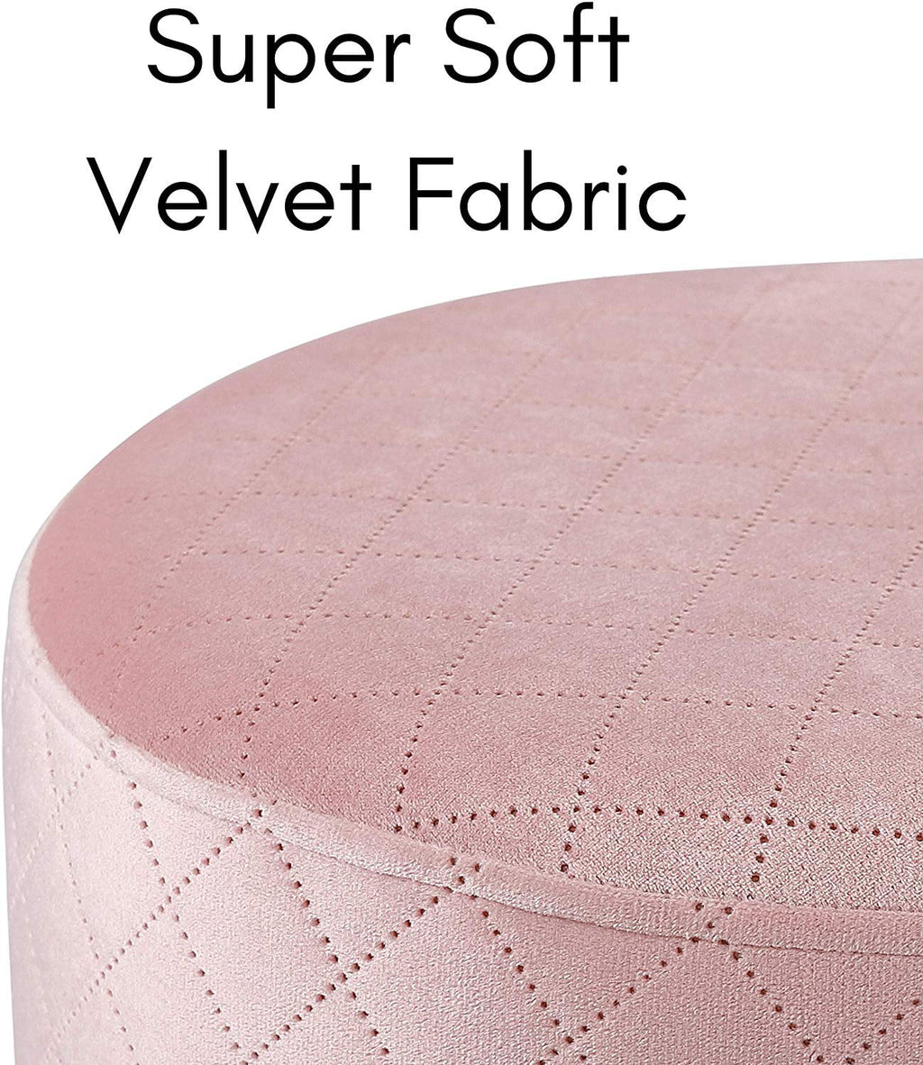 Round Velvet Ottoman Foot Stool J37024
