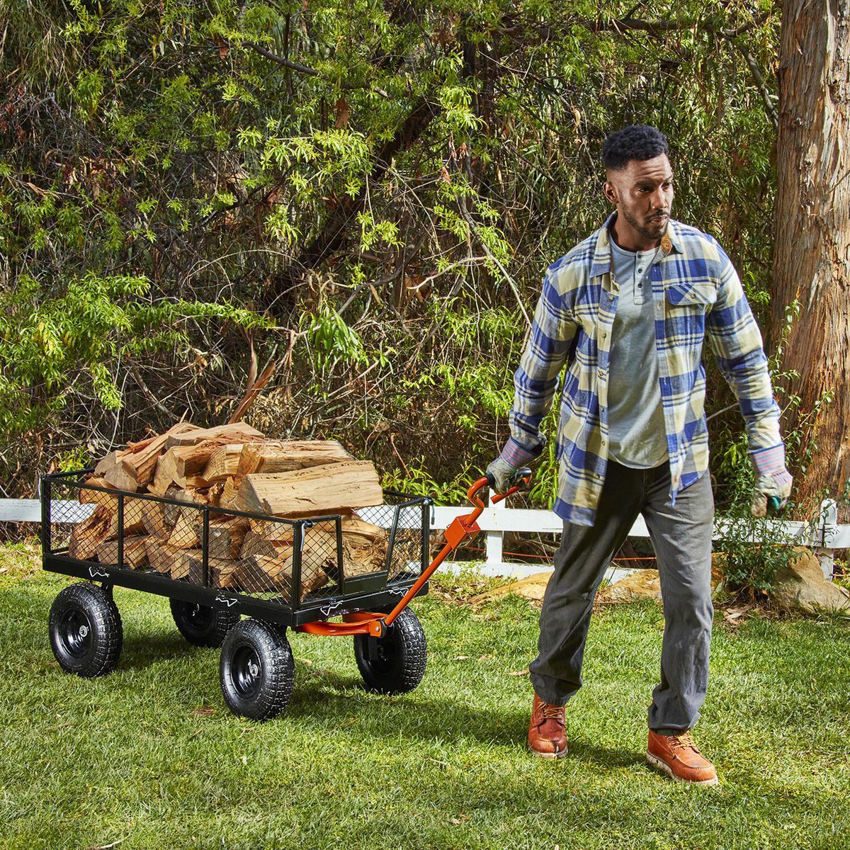1200 lb. Capacity Steel Utility Cart with Removable Sides A3132