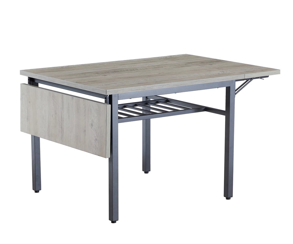 Folding Drop Leaf Dining Table with Shelf I448