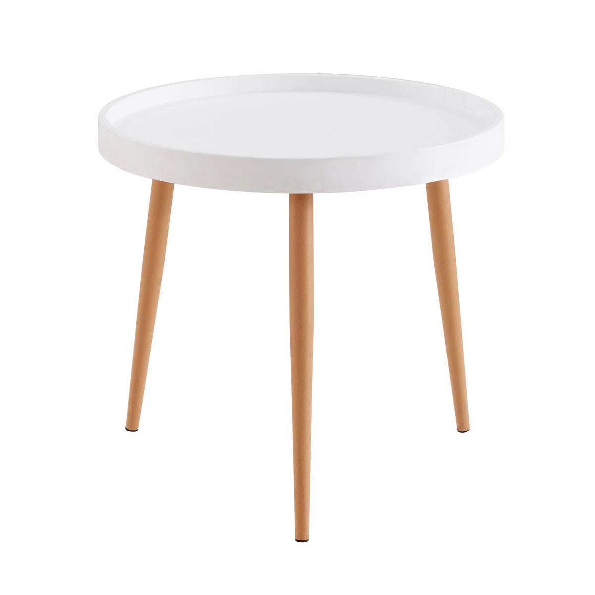 White MDF Top Wood Leg Coffee Table K3661